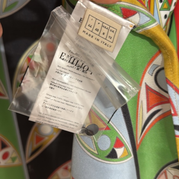 Emilio Pucci Multicoloured printed silk top - Picture 3 of 3